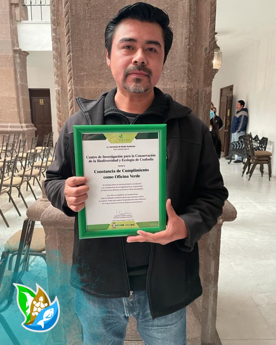 CICBEC1's tweet photo. ✅El día de hoy 23 de noviembre recibimos la constancia de cumplimiento cómo Oficina Verde otorgada por la Secretaría del Medio Ambiente.

🎉Enhorabuena para el CICBEC y felicitaciones para todo nuestro personal administrativo y manual.

#UAdeC #CICBEC #ActUAdeC #CuatroCienegas https://t.co/eBTEzJpGSO
