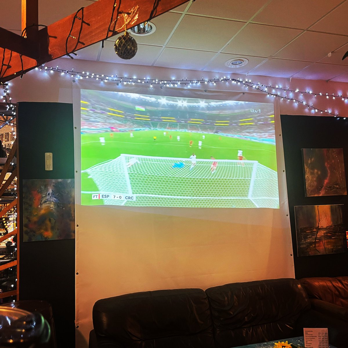 ⚽️Been a cracking day of football today on our big screen! ONE more game to show today bring on 🇧🇪 Belgium vs Canada 🇨🇦