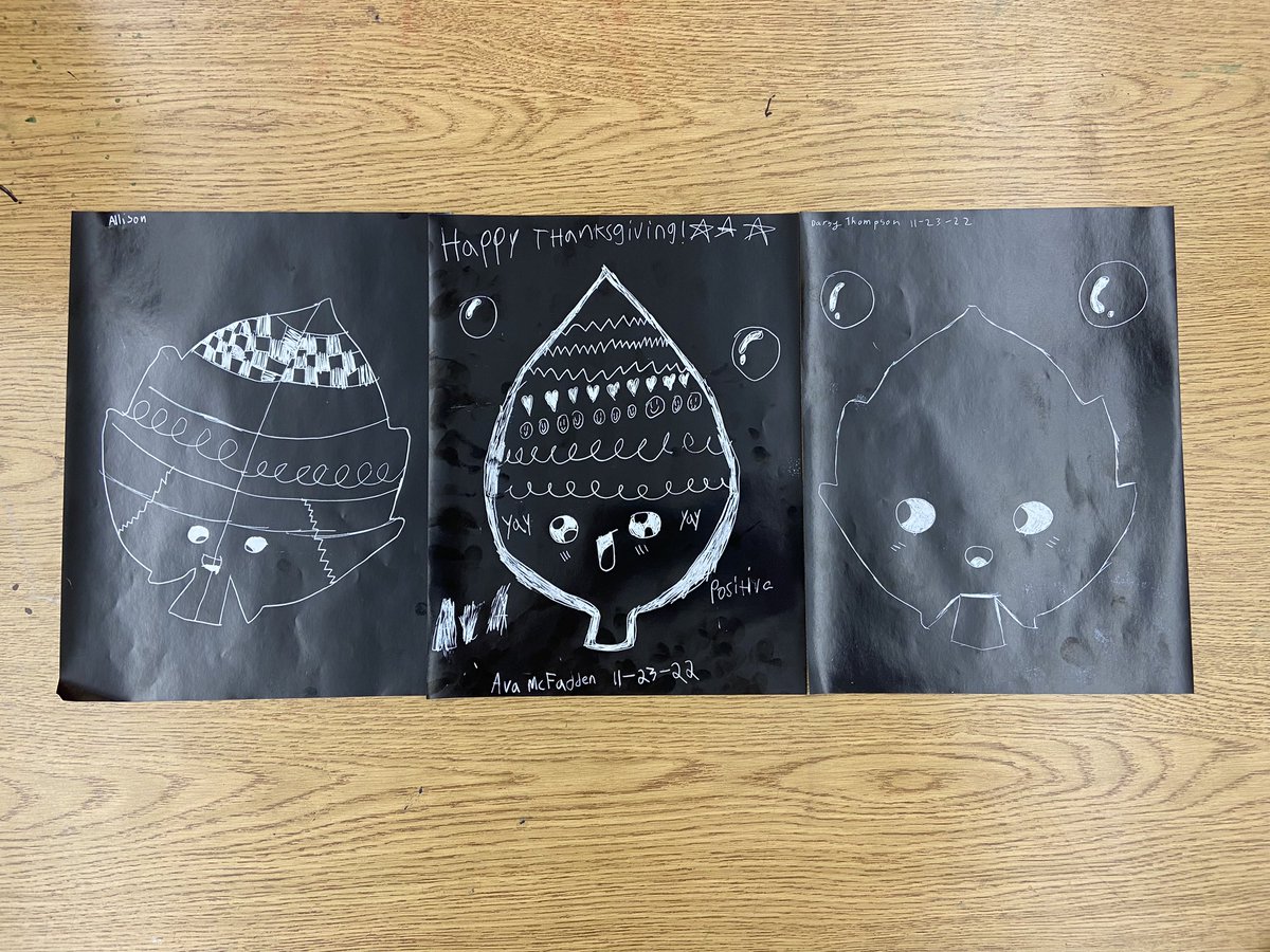 3rd grade leaf scratch art! 🍁 

#art #arteducation