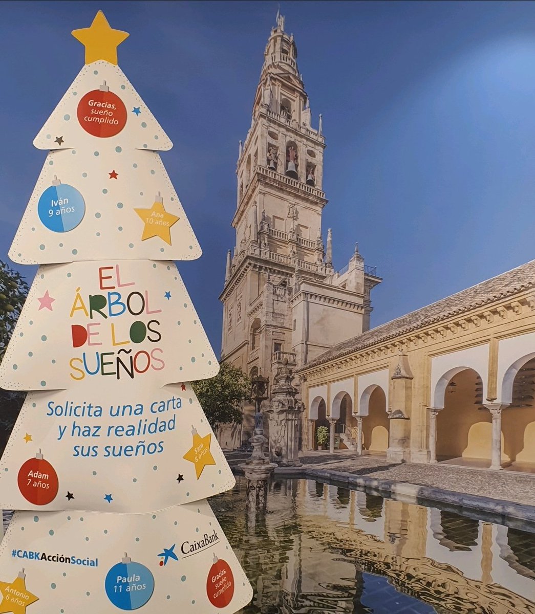 🎄La magia del #ÁrboldelosSueños llena esta Navidad cada rincón de #Andalucía para cumplir los deseos de cerca de 6.000 niños en situación de vulnerabilidad.¿Nos ayudas desde #Cordoba?
💌 Recoge tu carta en @caixabank.
 🎁 Consigue su regalo.
✨ Cumple su sueño.
#CABKAcciónSocial