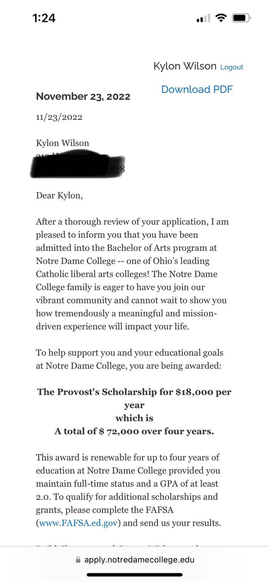 KylonWilson_'s tweet photo. Blessed to have received my 9th acceptance letter from Norte Dame College!! @NDC_CoachMack @CoachE_NDC @CoachCRobertson https://t.co/Irbkc7oLFp