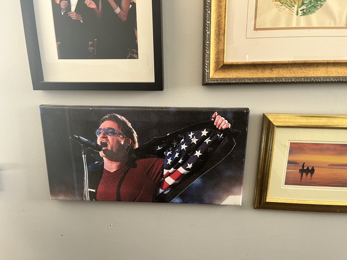 ⁦⁩ ⁦⁦<a href="/colinmcshow/">The Colin McEnroe Show</a>⁩ When you mentioned Bono and 9/11, this is the image I got. It’s Bono at U2’s Super Bowl performance in February 2002. It’s hanging on my “wall of heroes.” It was so so moving and cemented his influence in my life! (Also I’m your new sponsor!)