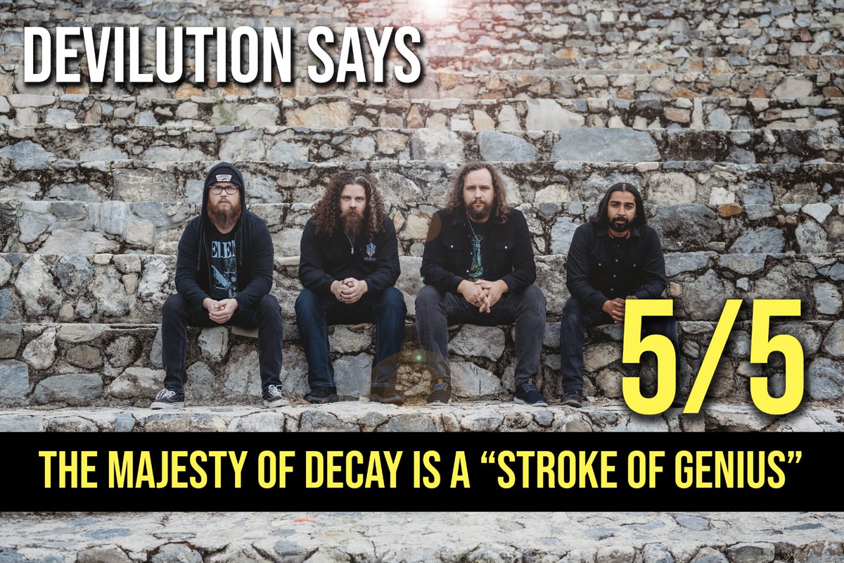 JudicatorMetal's tweet image. Another 100% review, this time from Devilution!

"'The Majesty of Decay' is lavishly clothed in big flippers, big glasses and thick chest hair, and rest 100% in how much fun they are having with themselves and each other. And it's fantastic."