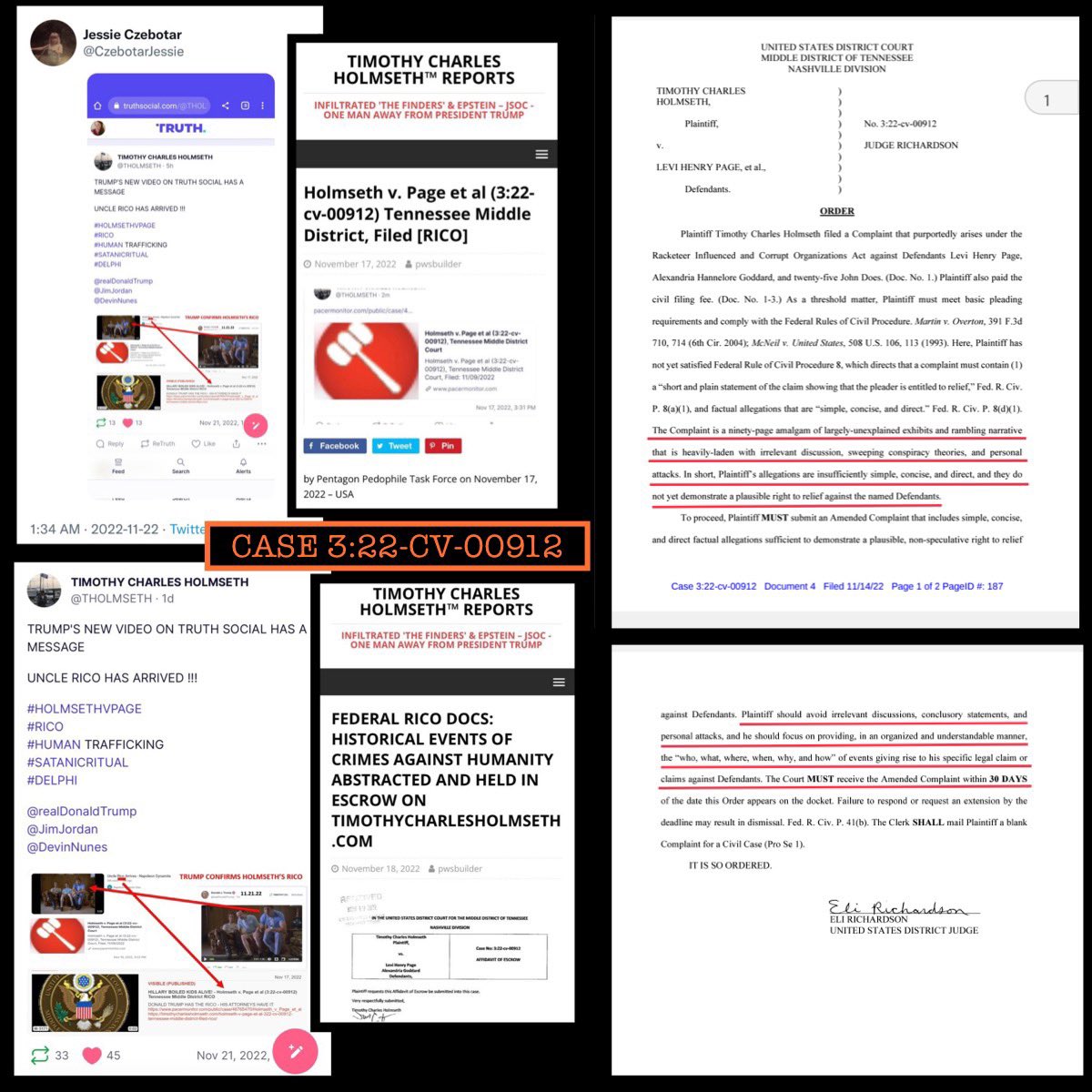 PaulaCBlades17's tweet photo. @sallysuperstar1 @CzebotarJessie Pathological Liars come in many sizes; especially when working for the enemy. Tims RICO filing; Judge rejected the claim; 19 days left for Holmseth to fix his “What-a-Mess” or it gets tossed! Is #JessieCzebotar a #BrideofSatan?#BOS
https://t.co/QVipUWcWbH
https://t.co/8VyqhurShM https://t.co/LBSdz8Frh2