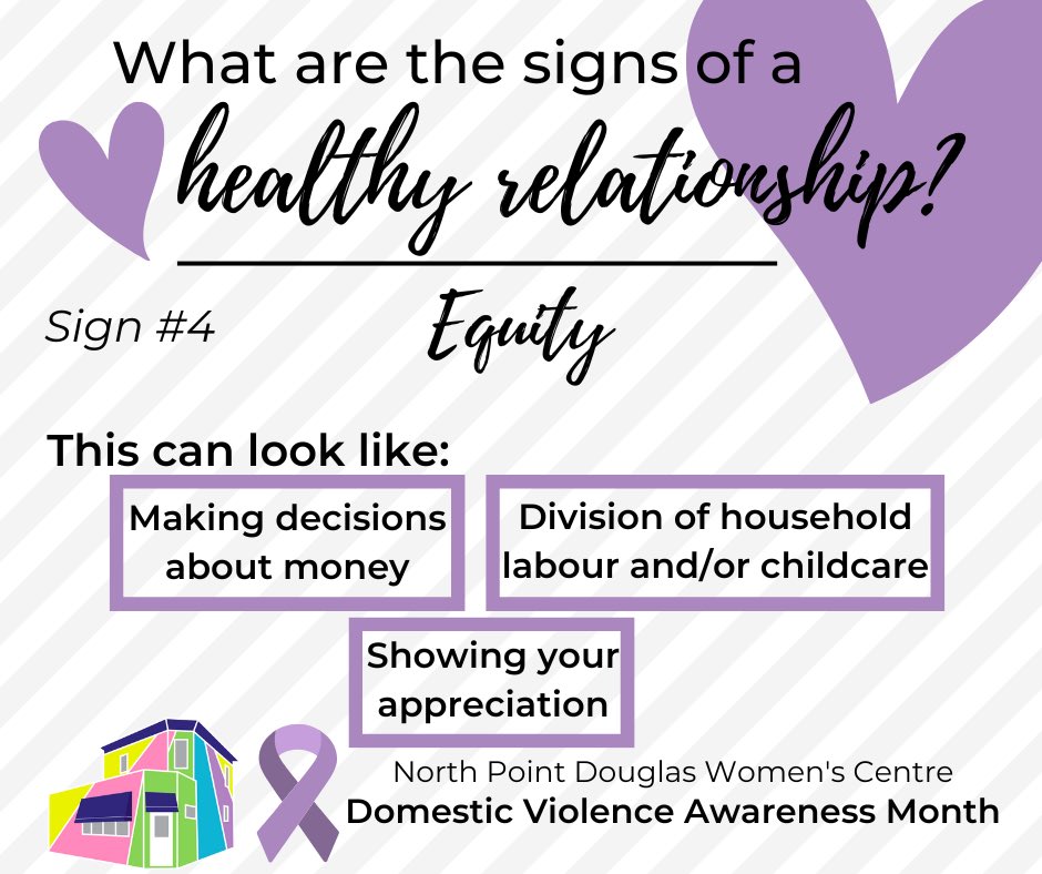 Equity means that there is fair give-and-take between partners, and that looks different in every relationship – what’s important is that how you approach this topic feels fair and sustainable for both partners. What does equity in a relationship mean to you? #DVAM2022