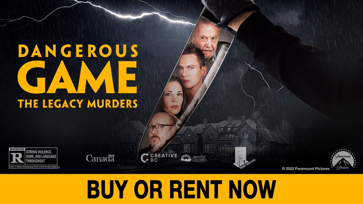 nightmaretoys's tweet photo. #JonVoight & #JonathanRhysMeyers star in the suspenseful thriller #DangerousGame.โฏ A family reunion at a remote mansion takes a lethal turn when they are trapped inside & forced to play a deadly survival game. Stream it on #RedboxOnDemand today. Rated R. From #ParamountPictures https://t.co/K61U2eOhqw