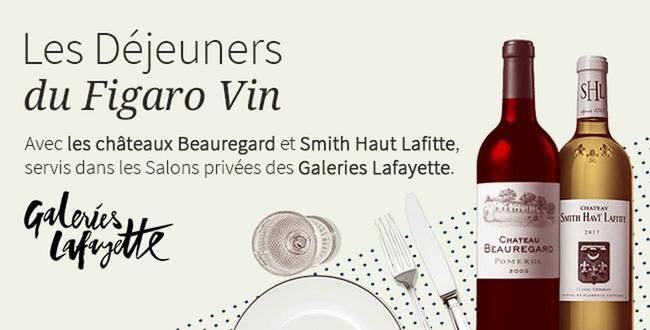 Participez au prochain dernier déjeuner du Figaro Vin de l'année qui se déroulera le mercredi 30 novembre 2022 avec les emblématiques châteaux Beauregard et Smith Haut Lafitte, servi dans les salons privés des Galeries Lafayette Haussmann. 

Réservez 👉 cutt.ly/FM5tHly