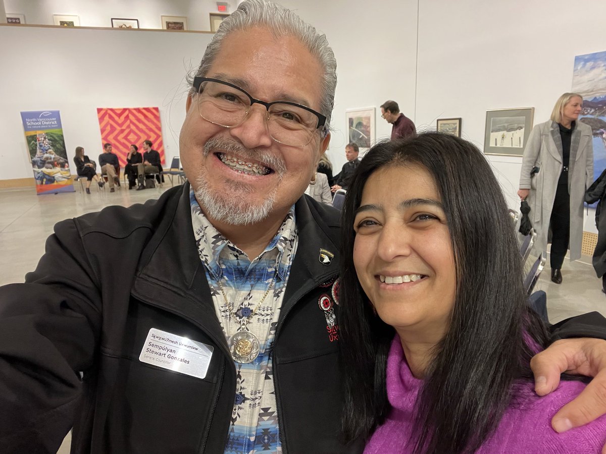 I was honoured to be called as a witness yesterday at the Blanket Ceremony by <a href="/SquamishNation/">Sḵwx̱wú7mesh Úxwumixw | Squamish Nation</a> &amp; <a href="/tsleilwaututh/">Tsleil-Waututh Nation</a> recognizing &amp; celebrating our <a href="/NVSD44/">School District 44</a> Teachers who were part of the Indigenous Design Network for new Indigenous courses to fulfill new grad requirement #NorthVan 🧡