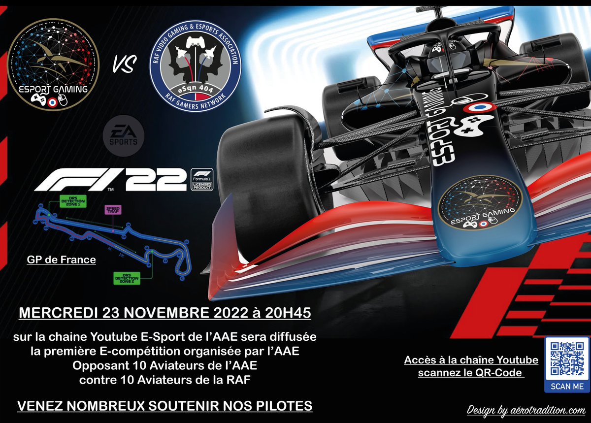 Le pré crunch <a href="/Armee_de_lair/">Armée de l'Air et de l'Espace</a> vs <a href="/RoyalAirForce/">Royal Air Force</a> sous #F12022 dans environ une heure.
Les casters et les pilotes sont prêts...
youtu.be/F8GHyEWJ-hQ
twitch.tv/rafesports?sr=a
#gaming #gamer #esport.