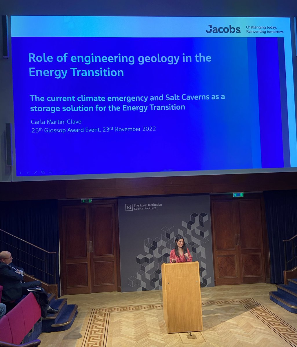 TaRadford's tweet photo. Once again it’s great to be back @Ri_Science for the 25th Glossop Lecture. Kicking off with Carla Martin-Clave presenting the Glossop award @EngGroupGeolSoc @GeolSoc https://t.co/RWy04a8eQb