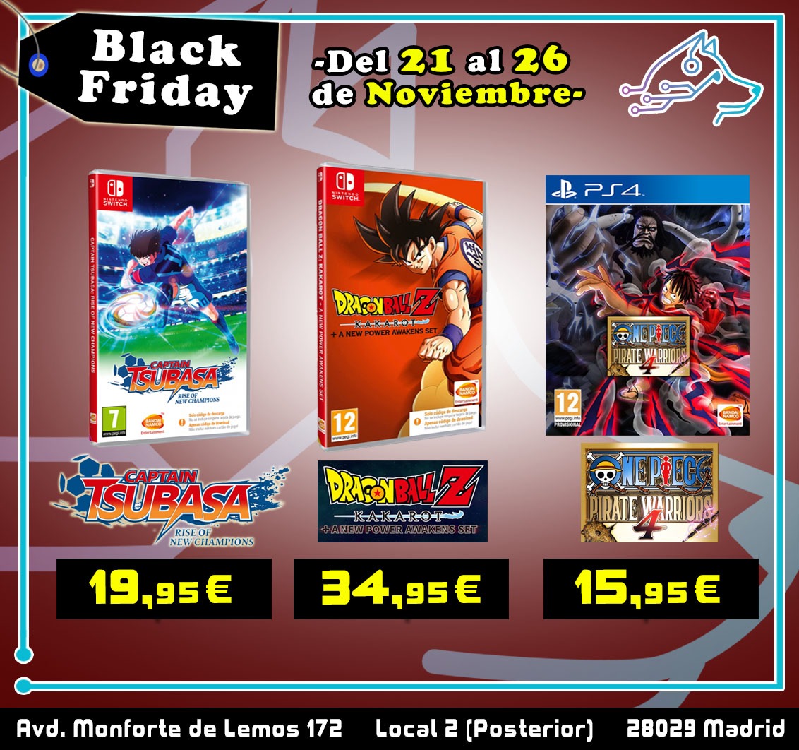 Dogendinfo's tweet photo. Aquí están las #ofertas especiales de #DogendInformatica para la semana del #BlackFriday. Podéis encargarnos estos #videojuegos hasta el sábado 26 al precio que veis en las imágenes. https://t.co/JBFbSeg5lF