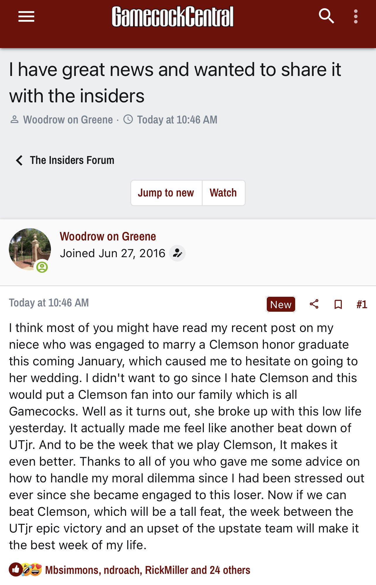 Message Board Geniuses on Twitter "This SouthCarolina fan already has