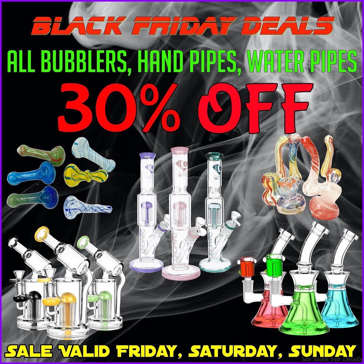 HeadHunters_SS's tweet photo. We’ve got Black Friday Deals going ALL WEEKEND LONG!!! Check out these deals at your favorite location or at https://t.co/FeSzrm72sp!! #BlackFriday #thanskgiving #HolidayShopping #DealsOfTheDay #blackfridaydeals #headhunters #smokeshop #smoke https://t.co/efq25XR8gd