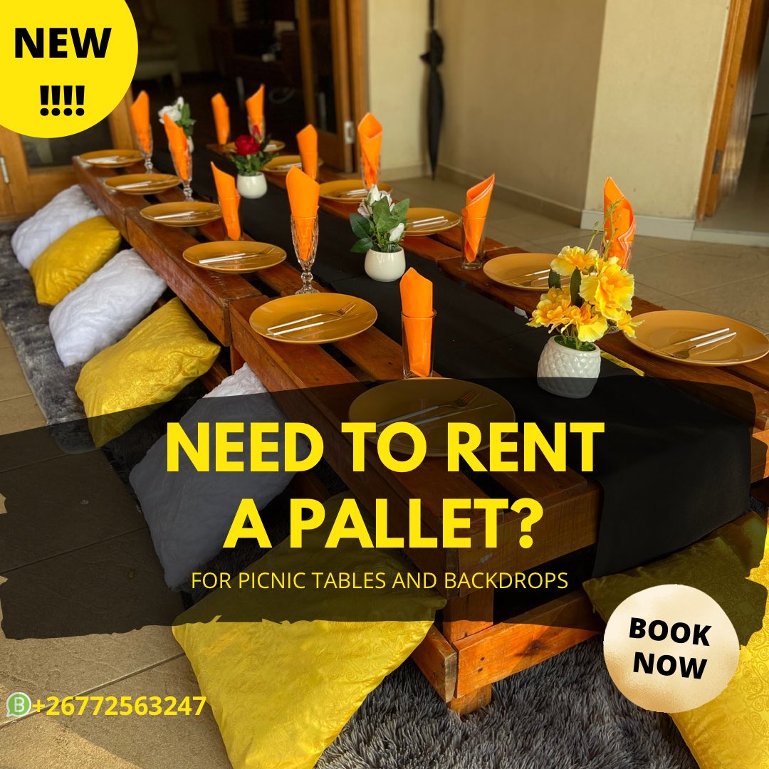 omfwitslonz's tweet photo. Hello friends of BOH’s👋👋

We are back with a new offer in the house!!

Do you need to rent out a picnic pallet table or backdrop for a day or two?🤔

We’ve got you covered🤗🤗

We have made it possible for you to currate your DIY events on a budget🤌🏾Now don’t you love that? https://t.co/Jq4PWtCkjN