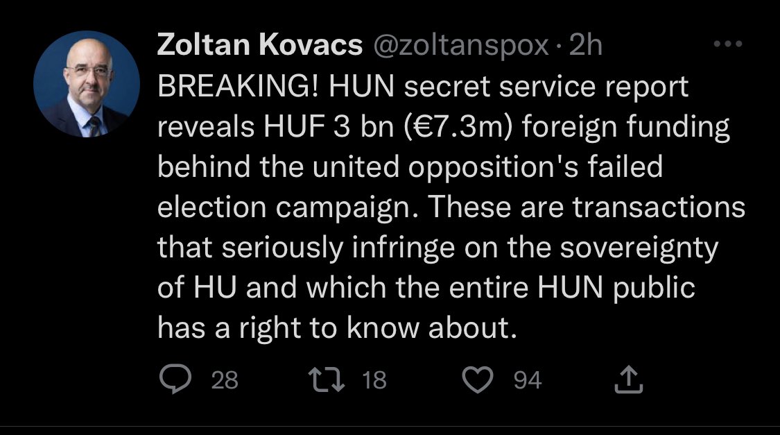 Szabolcs Panyi (@panyiszabolcs) on Twitter photo Amidst its negotiations with the <a href="/EU_Commission/">European Commission</a> to mitigate concerns over Hungary’s rule of law situation, the Orbán government unleashed a Kremlin-style counterintelligence operation against the ‘CIA funded’ Hungarian opposition, paving the way for further crackdown measures. Amidst its negotiations with the <a href="/EU_Commission/">European Commission</a> to mitigate concerns over Hungary’s rule of law situation, the Orbán government unleashed a Kremlin-style counterintelligence operation against the ‘CIA funded’ Hungarian opposition, paving the way for further crackdown measures.
