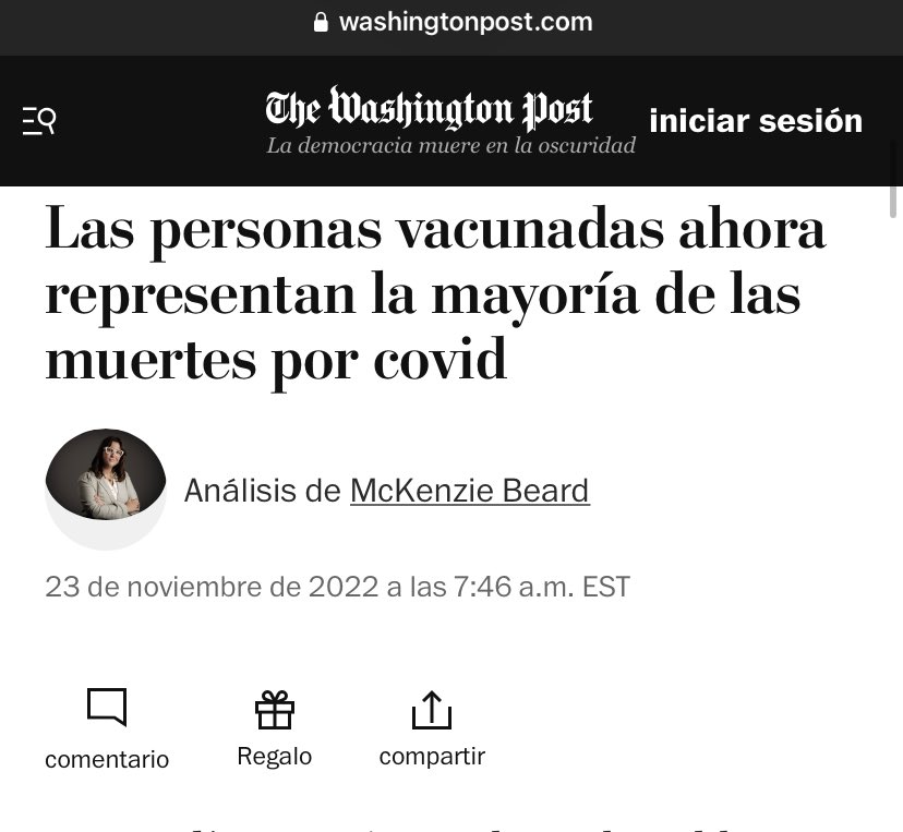 AbogadoDiabIo's tweet photo. Curioso titular. No, no lo dicen unos negacionistas, antivacunas o conspiranoicos, lo dice el mismísimo The Washington Post. https://t.co/25ANFsfUZK