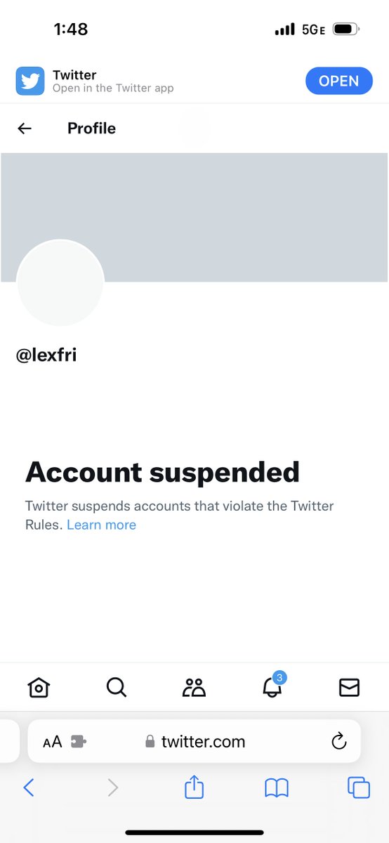 My pal @lexfri quit Twitter a few days ago. His account has now been suspended—I can only imagine that’s a result of his parting tweet, which contained some choice words about Elon Musk and Donald Trump. So I guess we see exactly how much Elon cares about free speech.
