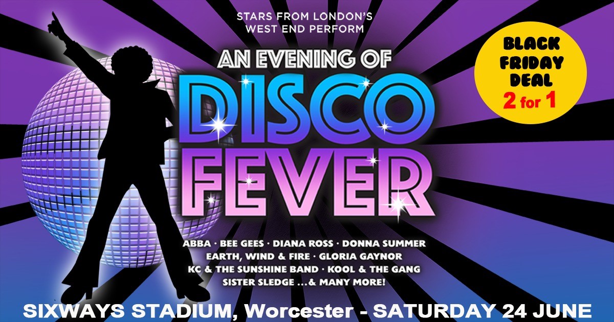 🎤 An Evening of Disco Fever, Saturday 24 June 🎤 TICKETS ON SALE NOW! Use code BLACKFRIDAY to get a Black Friday 2for1 deal on all A, B & C seated tickets. Code expires at midnight on Friday. 🎫 TO BOOK TICKETS CLICK THE LINK BELOW 👇 seetickets.com/event/an-eveni…