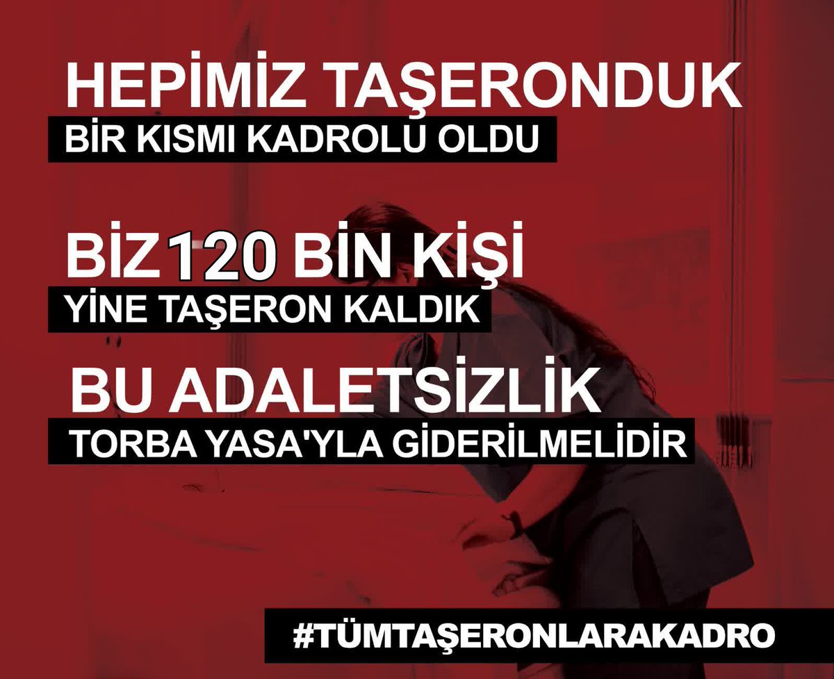 KamuKatib's tweet photo. Emeğin sömürüsünün adı #TaşeronUcubeBirSistemdir tüm taşeronlara ayrımsız ve şartsız kadro verilerek bu sistemden kurtulunmalıdır.
@RTErdogan @fuatoktay @BY @vedatbilgn https://t.co/yzqmYjabJ7