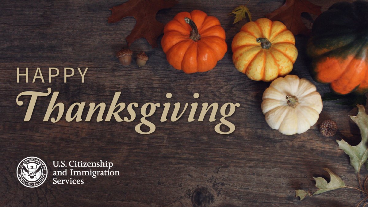 If you are interested in learning more about the traditions and importance of #Thanksgiving, we have three lesson plans: uscis.gov/citizenship/re… At USCIS, we are thankful for our dedicated staff and all we serve. We wish everyone a very happy and healthy Thanksgiving!