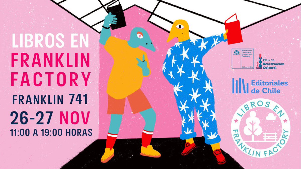 Este sábado 26 y domingo 27 te esperamos en Libros en Franklin Factory desde 11:00 a 19:00 hrs.
¡Nos vemos!
