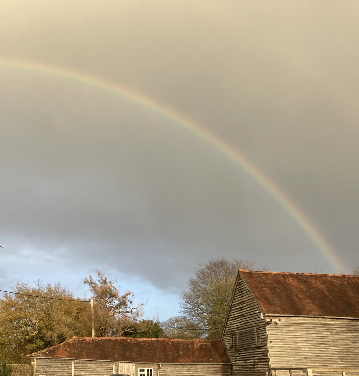 ChiddinglyShop's tweet photo. Our view from the warmth of the shop cafe this afternoon!
 
Did you find a pot of gold  @farleyshg ?
.
#novemberdays #rainbow #wetweather #greatcoffee #chiddinglyshop https://t.co/wWBP3fBY86