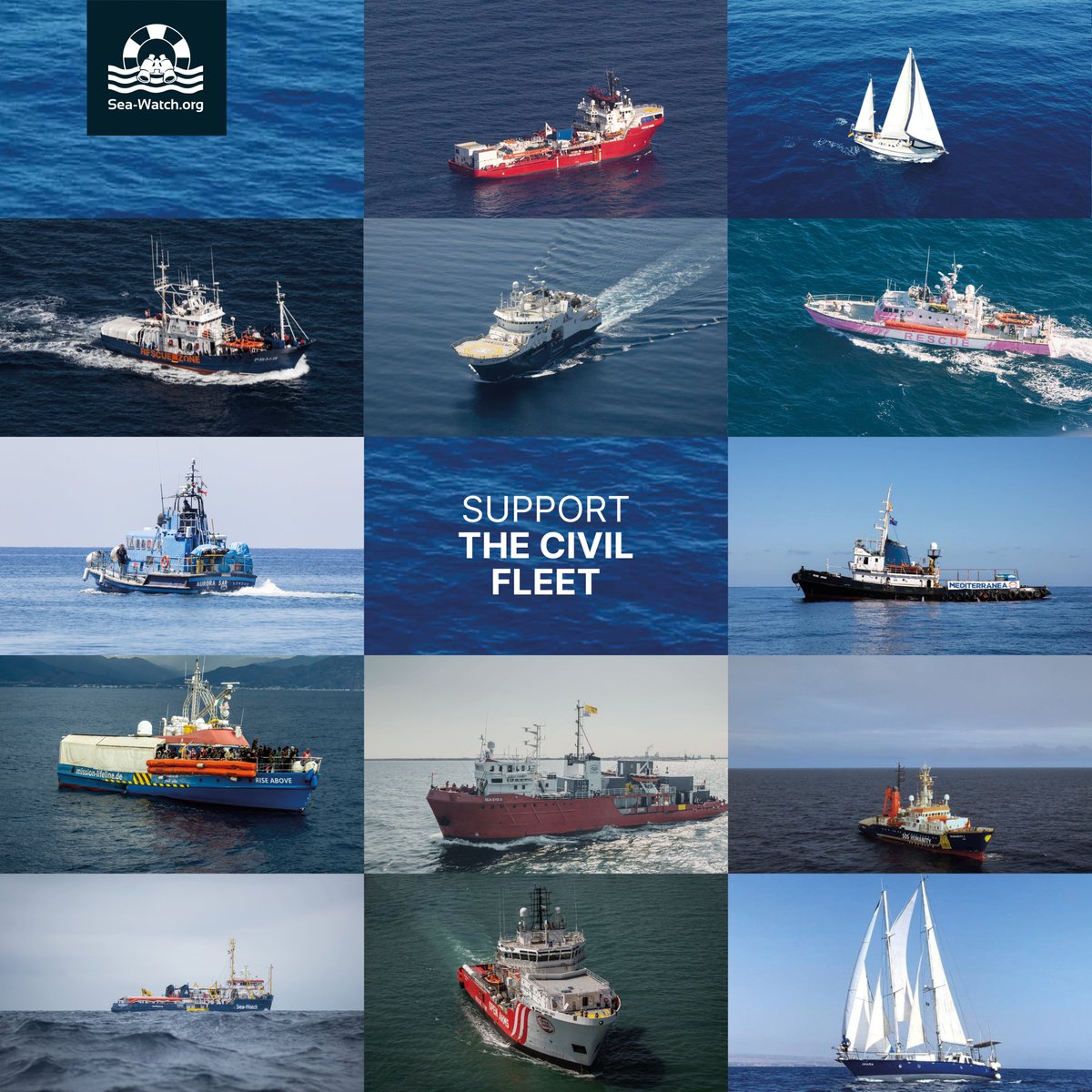 seawatchcrew's tweet photo. Wieder sind NGOs Kriminalisierungsversuchen ausgesetzt. Wieder werden in Italien haltlose Vorwürfe erfunden, um gegen Seenotrettung zu wettern. Wieder zeigen europ. Länder die Finger aufeinander &amp; feilschen um Leben. Ein Zustand, der unseren Widerstand &amp; Zusammenhalt braucht! https://t.co/wXYJB33yoL