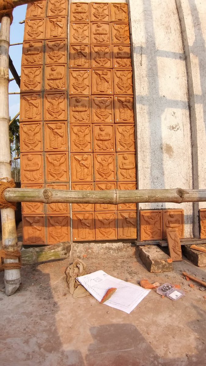 artscartindia's tweet photo. Our ongoing Terracotta Mural Project at #RadhaKrishna #Temple, Baruipur, #Kolkata #WestBengal
#artscart #Terracotta #mural #murals #muralist #artwork #artconsultant #artconsulting #commissionedartwork #commissionedart #commissionedwork #ArtProject #commissionedproject https://t.co/vksDtfixaU