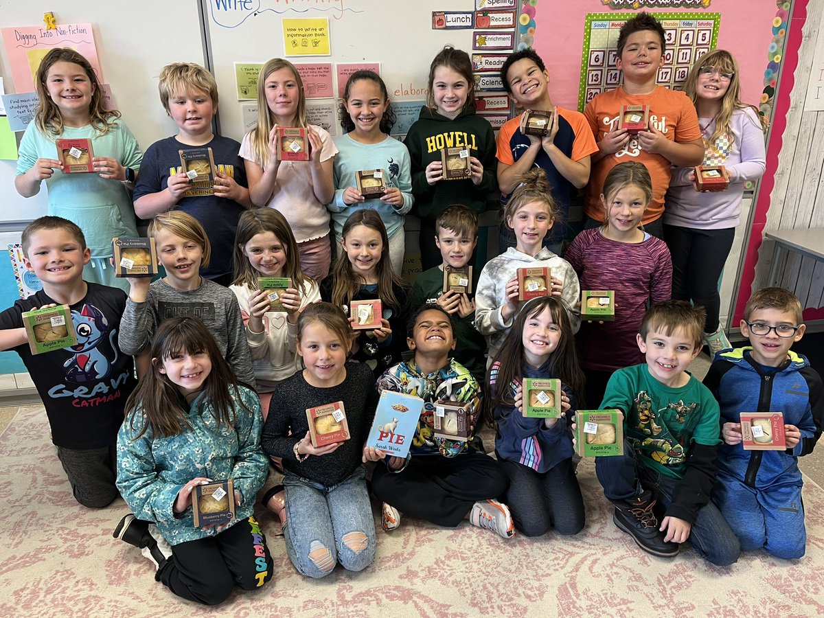 We read the book Pie and then of course we ate pie!  Happy Thanksgiving! <a href="/hutchingsele/">Hutchings Elementary</a>