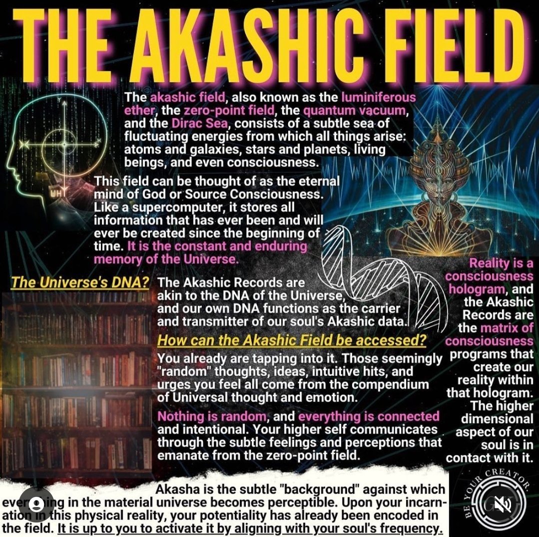 Akasha. 
Knowledge of Time.
#AkashicField #DNA #ZeroPoint