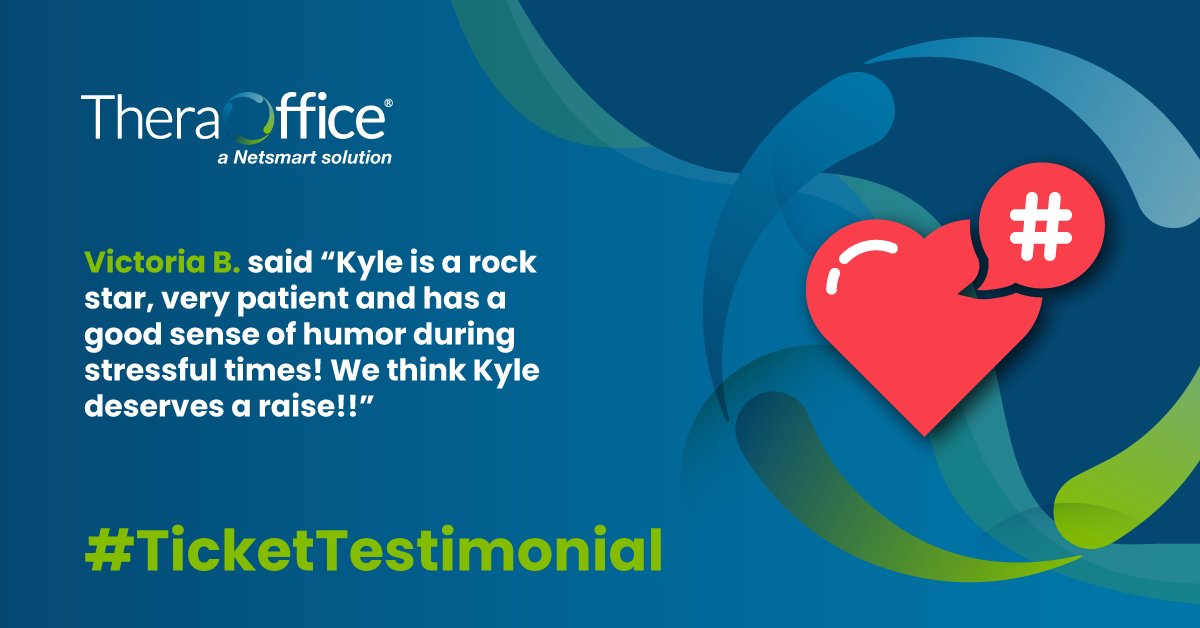 TheraOffice's tweet photo. 🙂Ticket Testimonial🙂

Our tech support team is always standing by to help with all of your questions!

#TheraOffice #EMR #beyondtheplatform #physicaltherapy #occupationaltherapy #speechtherapy #testimonial https://t.co/nTKo8Kdb63
