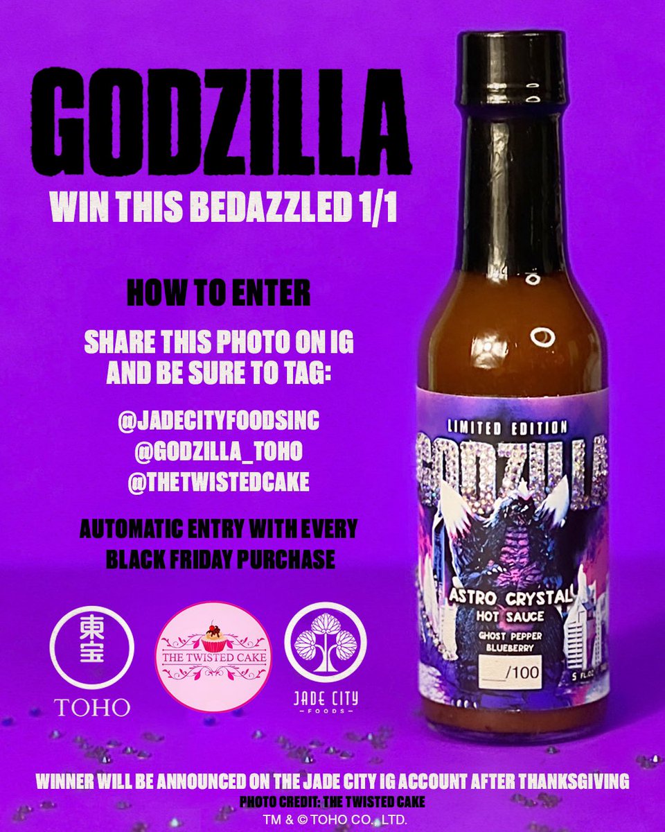 Jadecityfoods on Twitter "Win this 1/1 bedazzled bottle of hot sauce