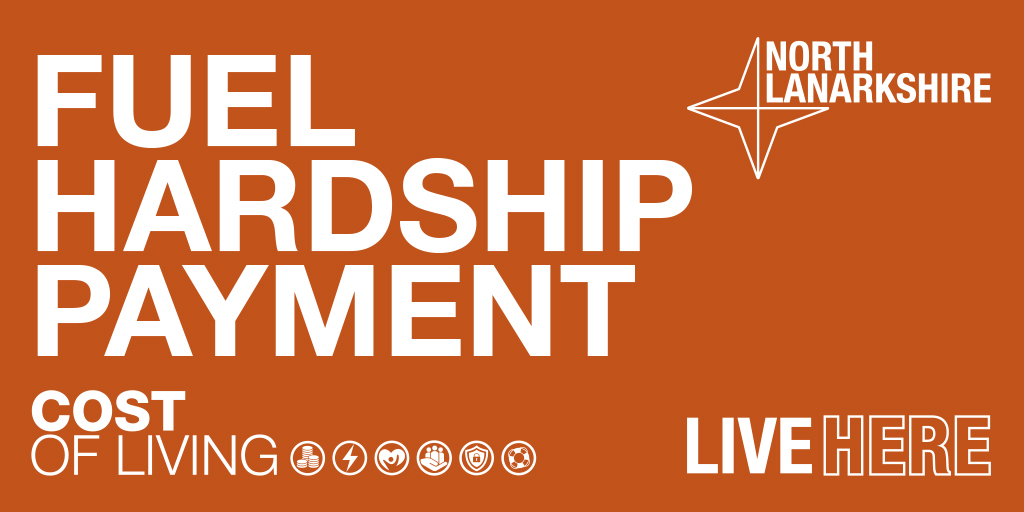 If you’re a working North Lanarkshire resident living alone and earning a salary of less than £24,000* a year, you may be eligible for a fuel hardship payment of £150. Apply now. ow.ly/yJt150LMlB6

*£20,400 after tax, national insurance and any other contributions.