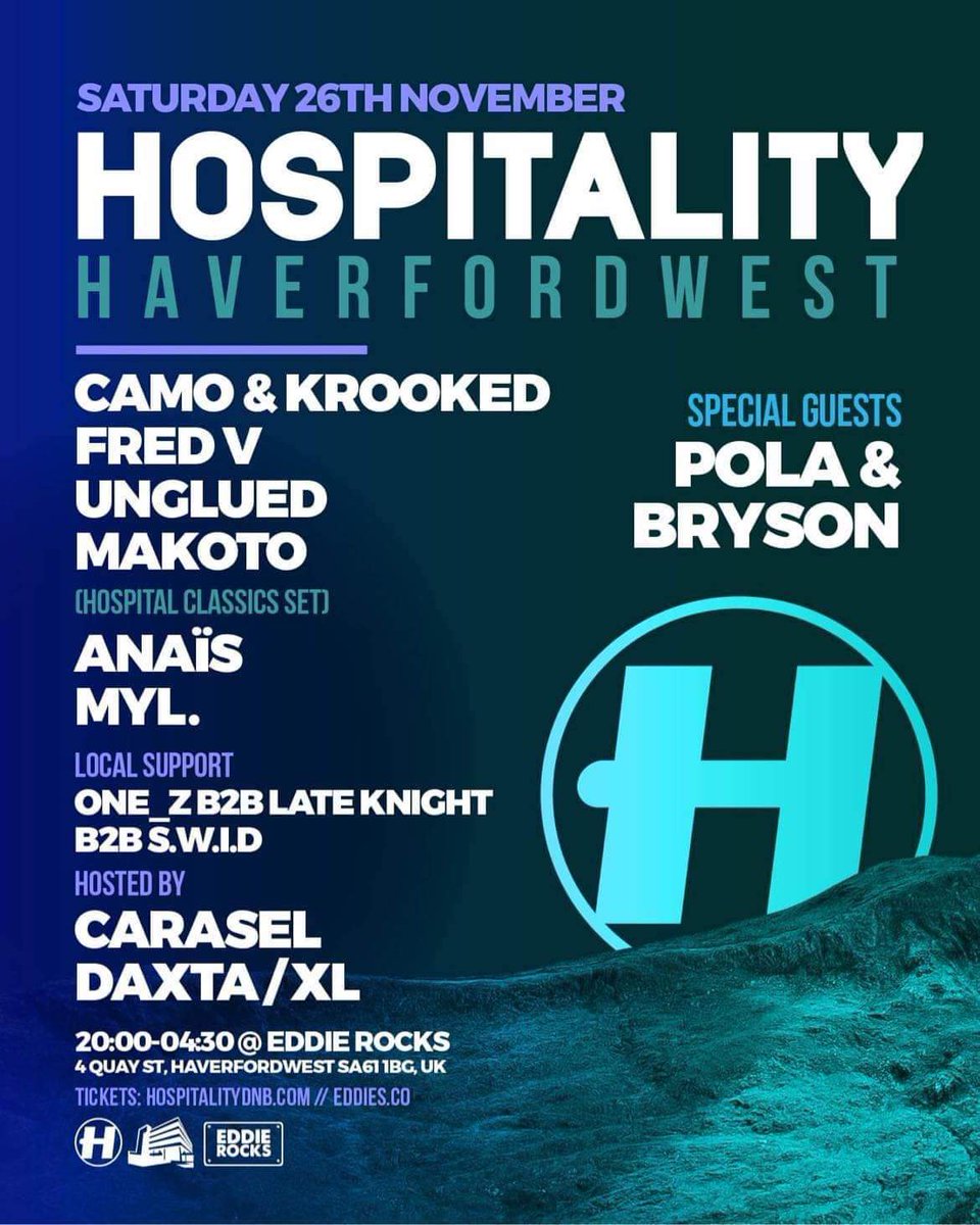 HOSPITALITY HAVERFORDWEST IS THIS SATURDAY! 🔥🧯

The mighty <a href="/HospitalityDNB/">HospitalityDnB</a> return with this HUGE lineup for easily our biggest event of the year! 😅

Tickets are on sale now! Secure yours TODAY 👇🏼