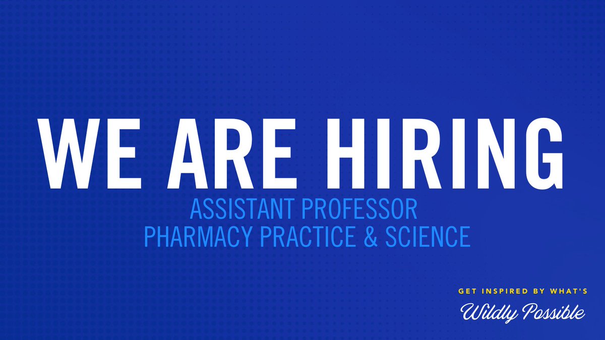 We're hiring! Help us spread the word!

Check out this tenure track faculty opening in our Pharmacy Practice and Science Department. #TwitteRx #AcademicTwitter

ow.ly/hsjg50LL5Kq