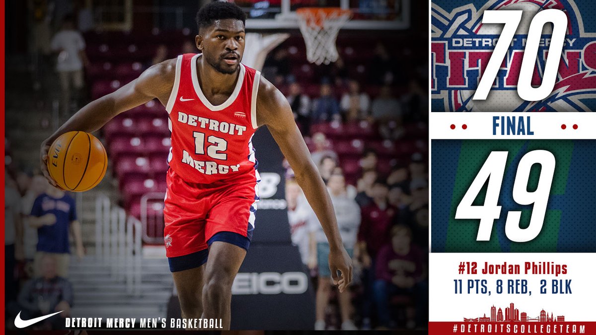 That's a wrap from Calihan Hall as the Titans strike gold vs the 49ers!! 🏀🪙 #DetroitsCollegeTeam ⚔️