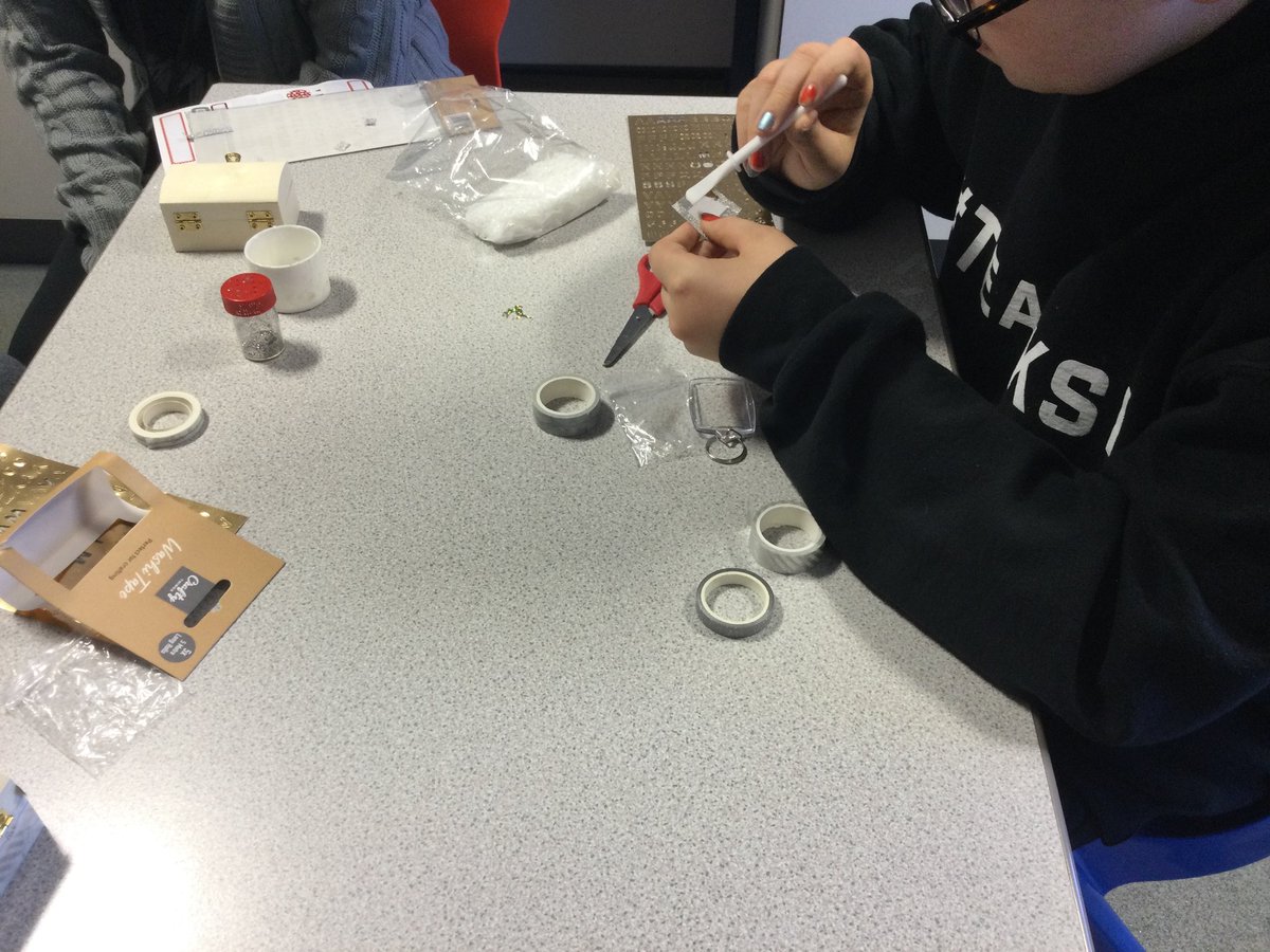 West SILC pupils busy making decorative boxes and key rings for Compass House Christmas Market 🎄 KH