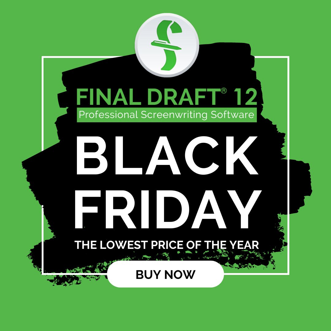 finaldraftinc's tweet photo. Final Draft 12’s Black Friday sale is HERE, and we’re waiting for you!
https://t.co/YOi2eggWcP
#Black Friday #FinalDraft12 #FD12 #Screenwriting https://t.co/ZoUxQ2E0Ux
