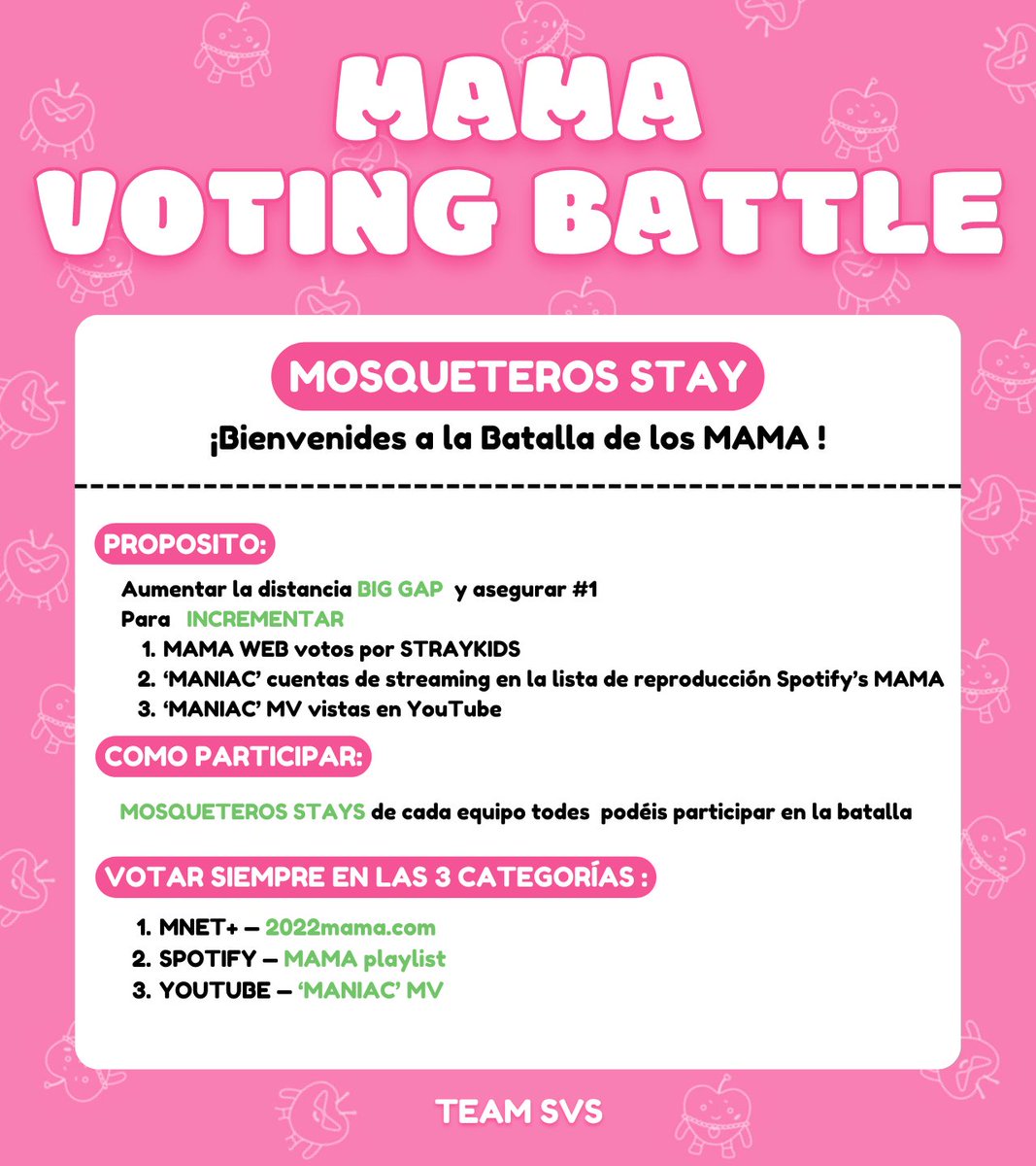 StrayKids_Spain's tweet photo. 🗳️[MAMA2022]

RONDA 3

#MAMAniacVotingBattle
Stays estamos en la 3° ronda‼️ ¿estáis compartiendo vuestras capturas?🧊🔥

⏰19:00 - 22:00 🇪🇸

🎧Spotify: https://t.co/6W2jf3tzun…

📢 Busca tu equipo y cómo participar ⬇️

[1/2]

#TEAMFREEZE🧊
#TEAMBOOSTER🔥
@Stray_Kids #StrayKids https://t.co/VyLOQSNof4