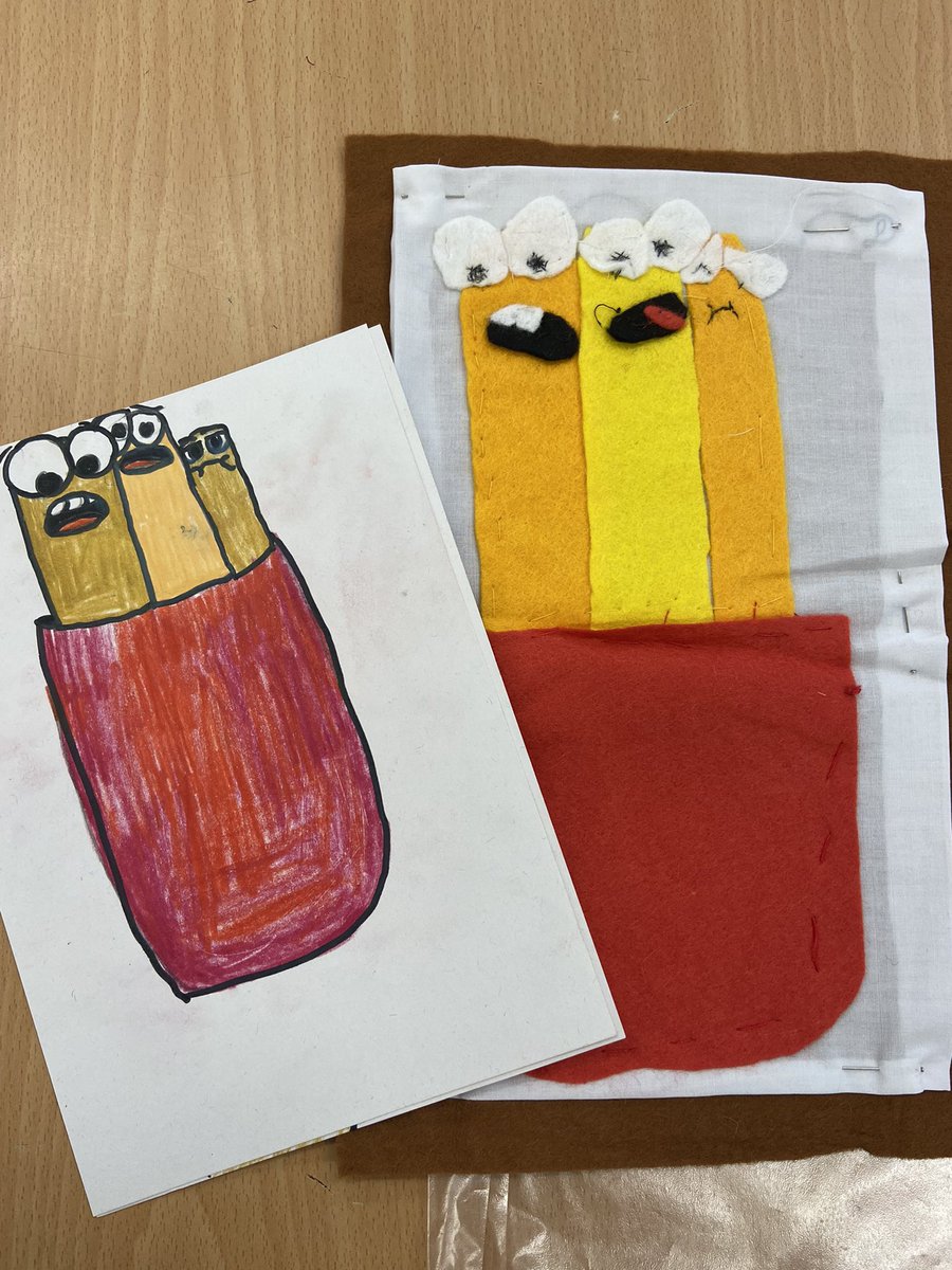 BerwickMiddle's tweet photo. @jonburgerman Year 7 have been creating characters after seeing your doodles. They are making textile panels. What do you think?! https://t.co/vgzQ3QGoPk