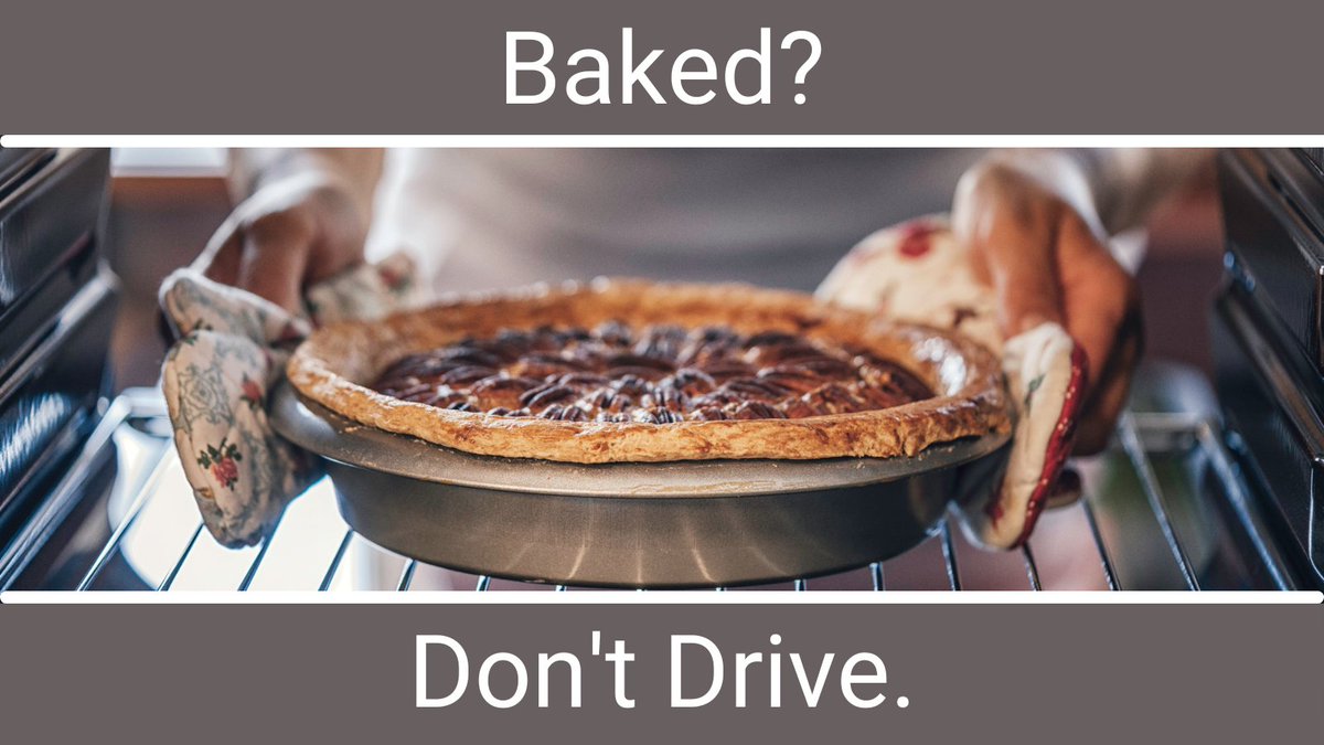 Baking more than pie on Thanksgiving? 🥧 Make sure you get a safe ride home – call a cab, sober friend, or ride share. Driving while impaired by any substance puts you and others in harm’s way. If you feel different, you drive different. #ImpairedDriving