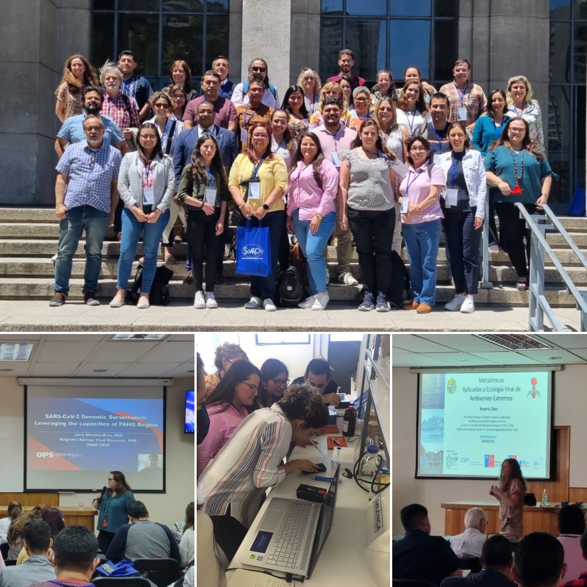 AlexisGaete11's tweet photo. Our participation as @for_genome for the sequencing SARS CoV-2 genome through Nanopore technology in the workshop "Técnicas moleculares, clásicas y bioinformáticas aplicadas al estudio de SARS CoV-2" organized by 
 @pelaofunk @Programa_CYTED @opsoms https://t.co/tKaWqEjuLr