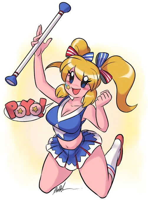 I forgot I drew this version of Cheerleader Kirby XD 