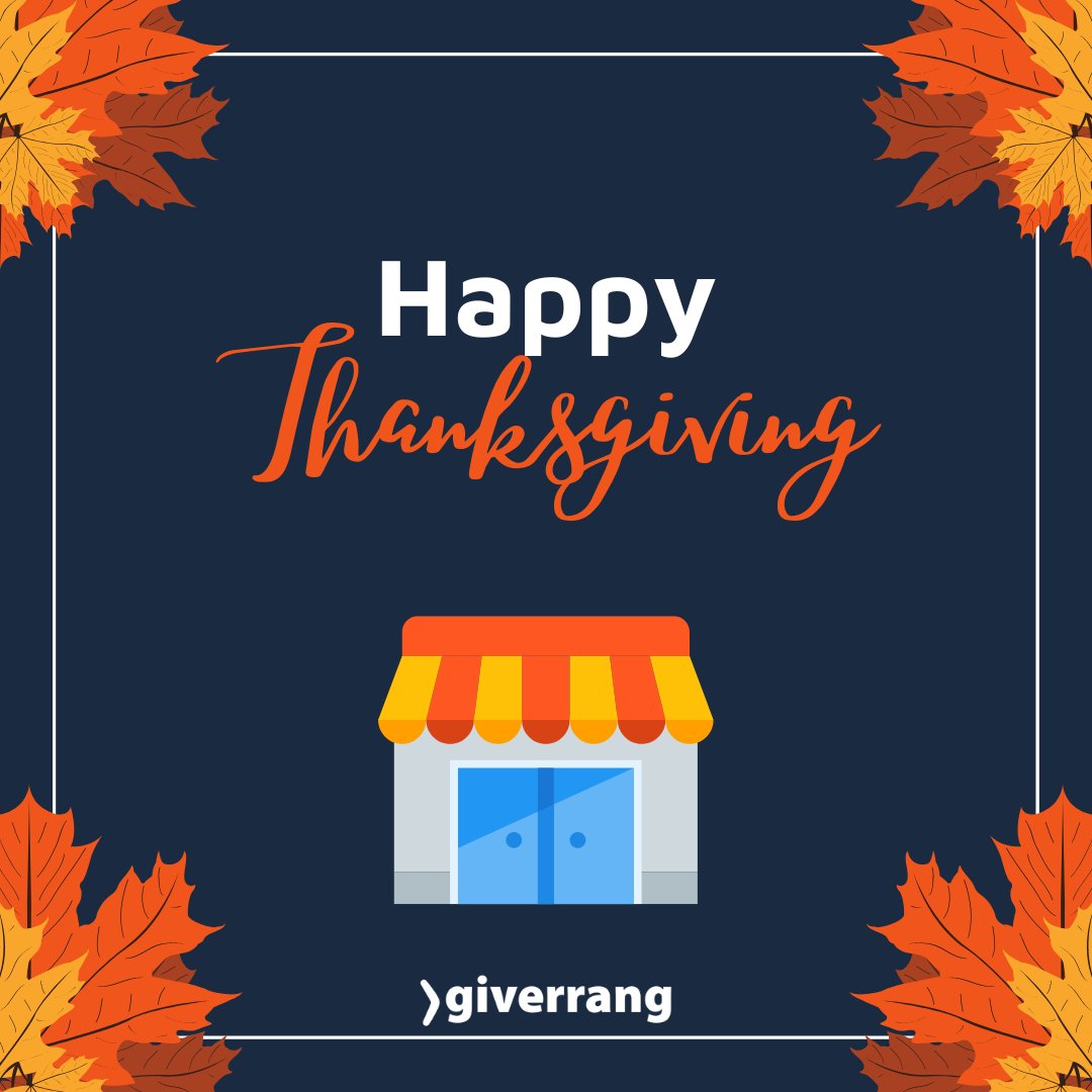 giverrang's tweet photo. We are grateful for small businesses. Without them there is far less heart and soul, uniqueness, and friendly connections in our communities. Remember that, and then choose to shop small this holiday season 🧡

Have a great Thanksgiving! https://t.co/NQM8d0UUFn