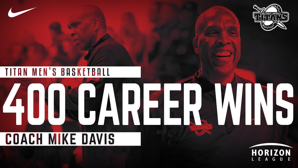 The win was the 400th in the career of head coach Mike Davis #DetroitsCollegeTeam