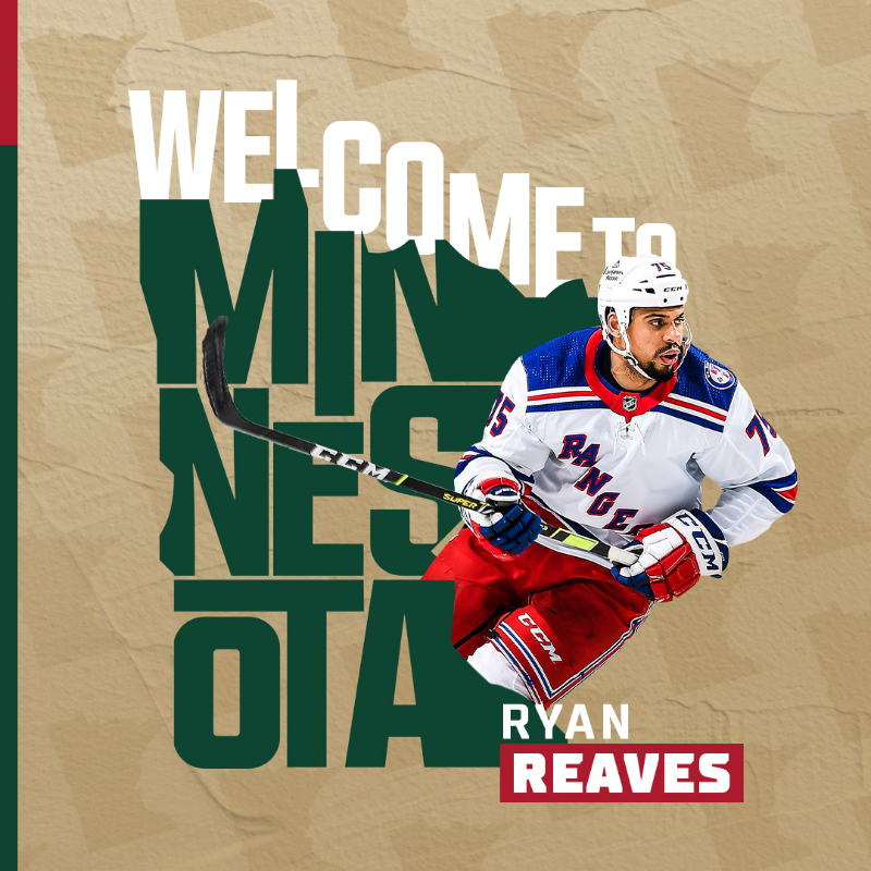 mnwild's tweet photo. 𝔹𝕀𝔾 #mnwild News: 

We've acquired Ryan Reaves from the Rangers in exchange for a 5th-round pick in the 2025 NHL Draft! 💪