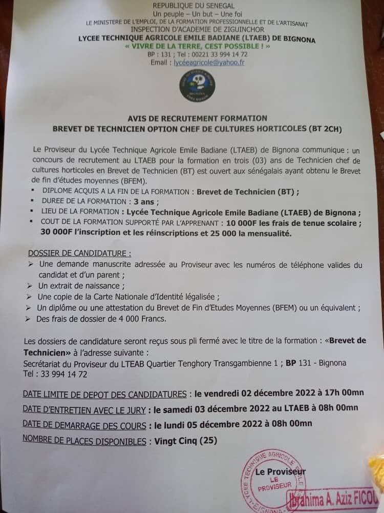 LTAgricole's tweet photo. #AVIS_DE_RECRUTEMENT_FORTMATION

#BREVET_TECHNICIEN
 #OPTION: CHEF DE CULTURE HORTICOLE (BT 2CH) https://t.co/H2kZAZ4Fx8