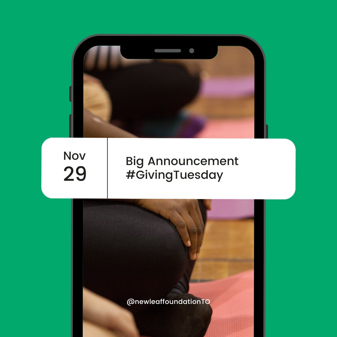 November 29th is #GivingTuesday – an opportunity for organizations like ours to amplify their message and raise much-needed funds. 

New Leaf is excited to be making a big announcement that day, so here’s an early heads-up to stay tuned to learn more!