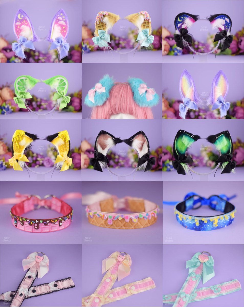 candyzombiescom's tweet photo. Sorry for the long Hiatus! I have been busy preparing the biggest shop update ever! 🥳 Over 30 pairs of ears including the new EZ puppy shape, new collars, new ear hangers &amp; more! Feel free to browse around on https://t.co/nwWcf14Zbj (URL will be back to normal in a few days). https://t.co/lzfR2MSwjR