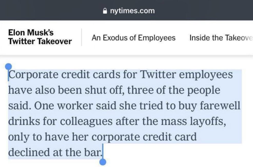 jason_howerton's tweet photo. I am despicable for how much I am enjoying this... @elonmusk shut off the corporate credit cards they would buy themselves free alcohol with 🤣🤣 https://t.co/Rs0Y9LOAut